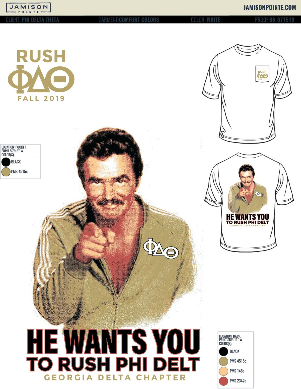 Phi Delta Theta Georgia Tech Fall Rush T-Shirt