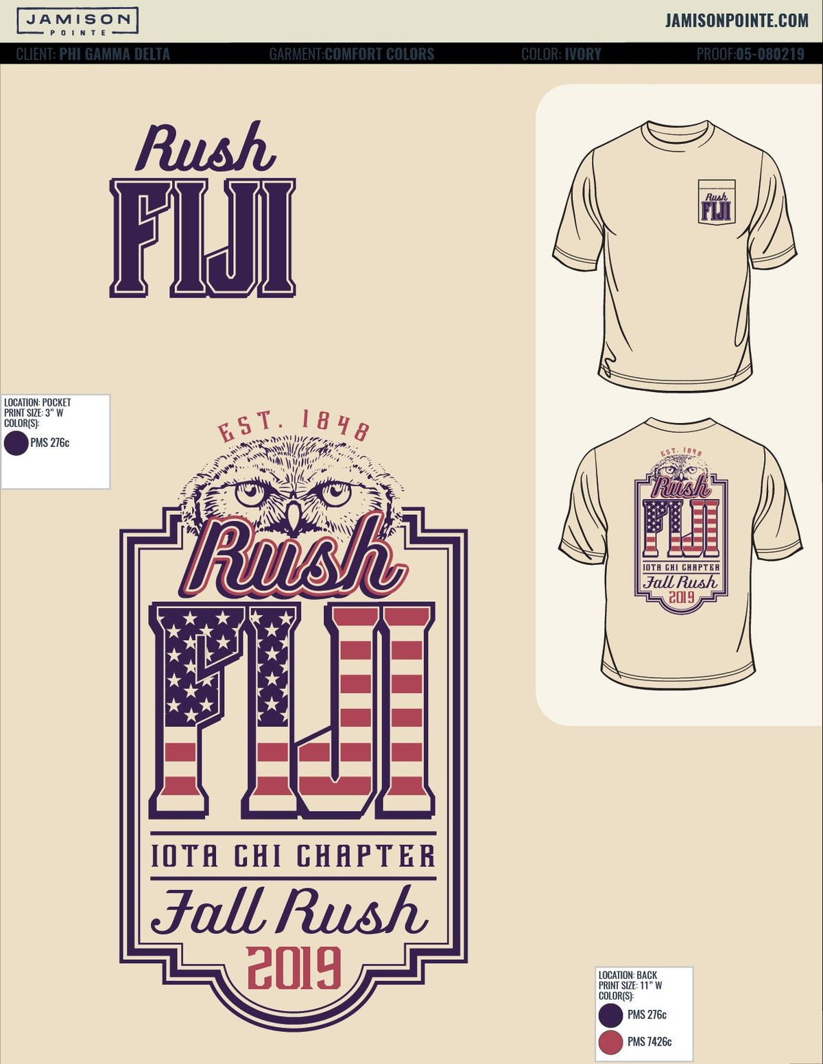 Phi Gamma Delta University of California Irvine Fall Rush T-Shirt