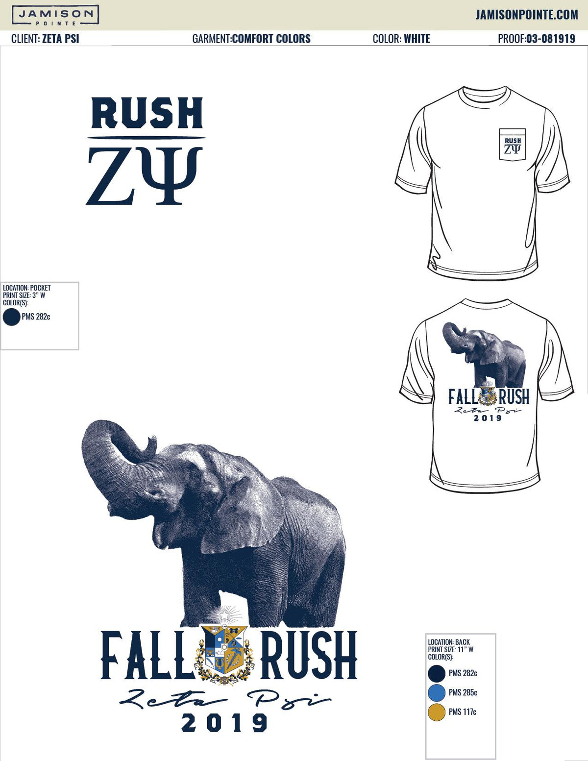 Zeta Psi Tufts University Fall Rush T-Shirt