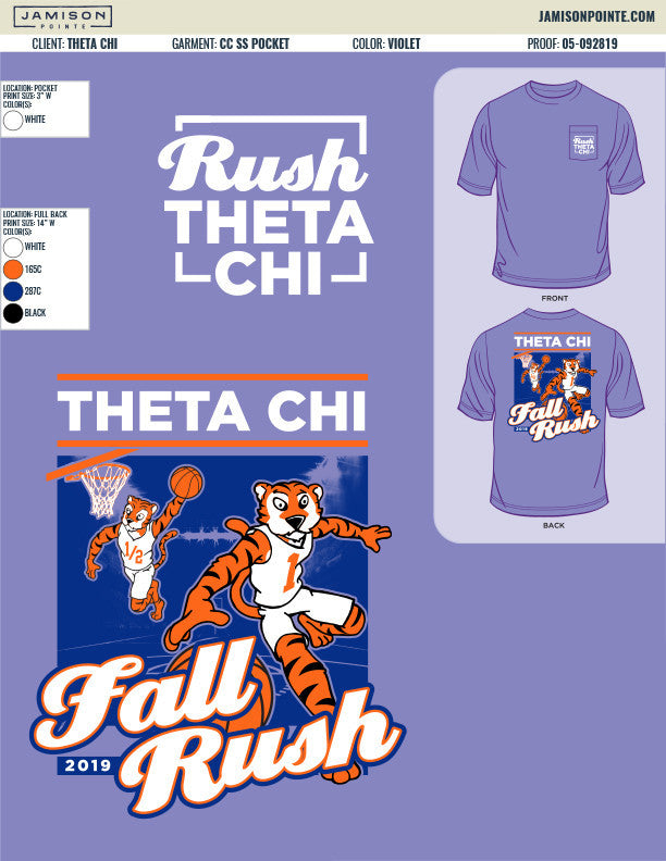 Theta Chi Clemson University Fall Rush T-Shirt