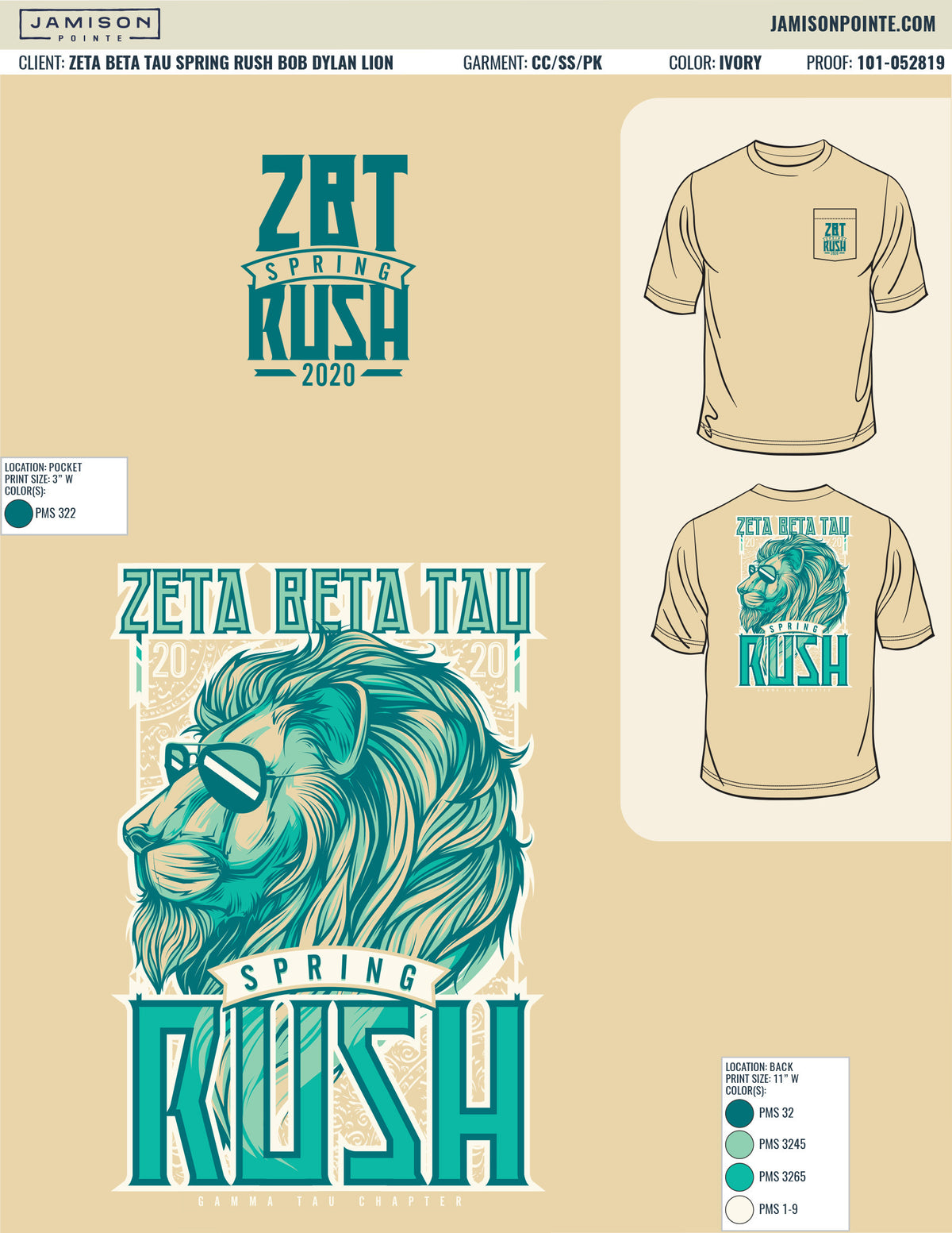 Zeta Beta Tau Spring Rush Bob Dylan T-Shirt