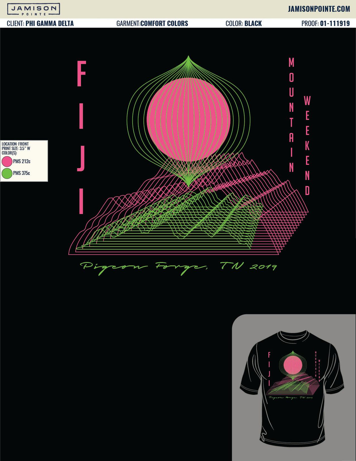 Phi Gamma Delta Georgia Tech Mountain Weekend T-Shirt