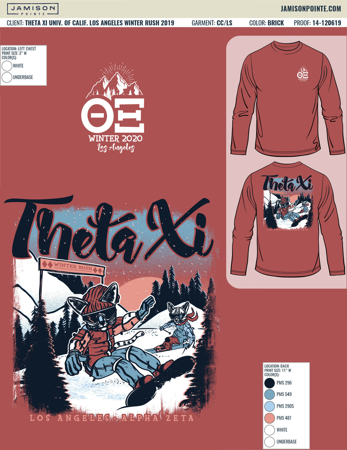 Theta Xi University of California Los Angeles Winter Rush T-Shirt