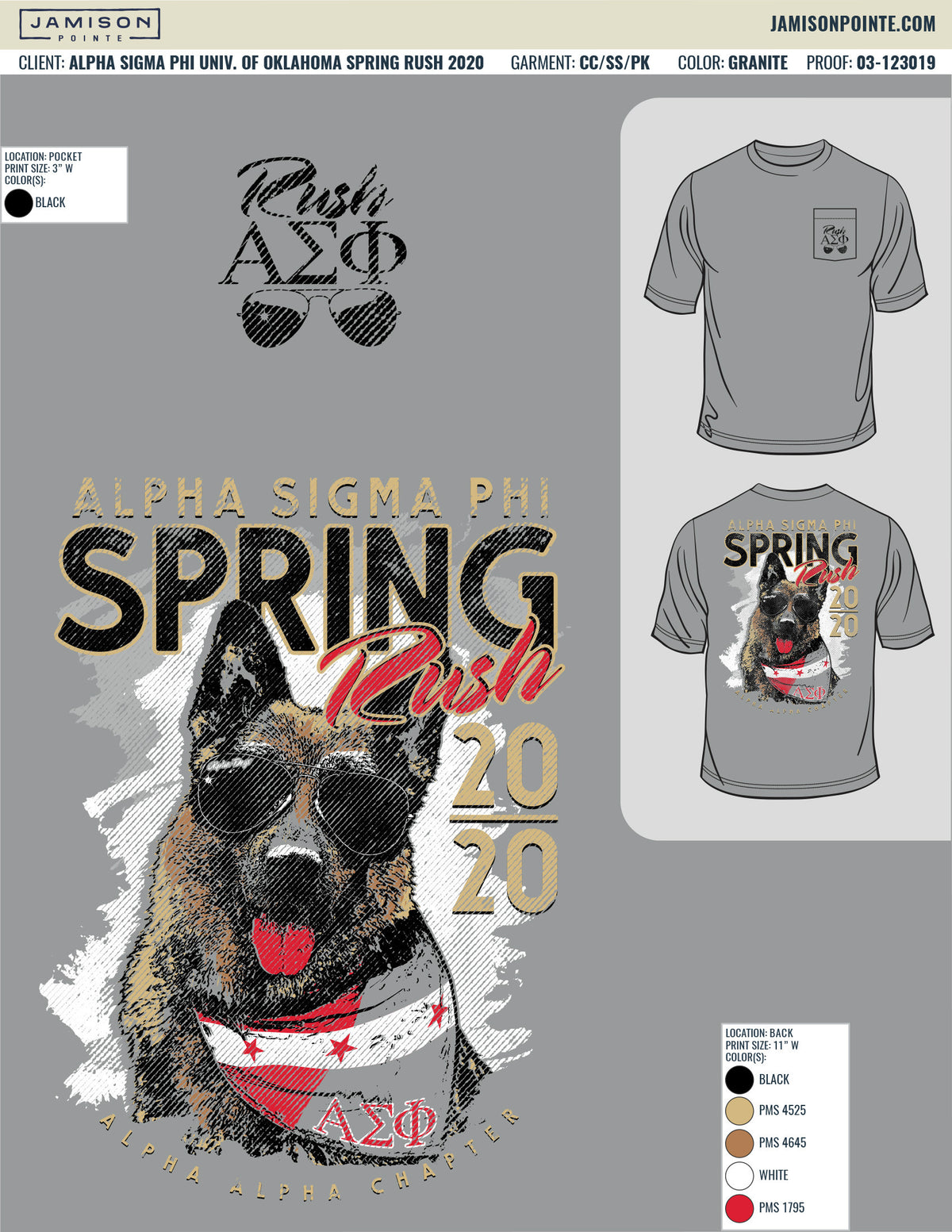 Alpha Sigma Phi University of Oklahoma Spring Rush T-Shirt
