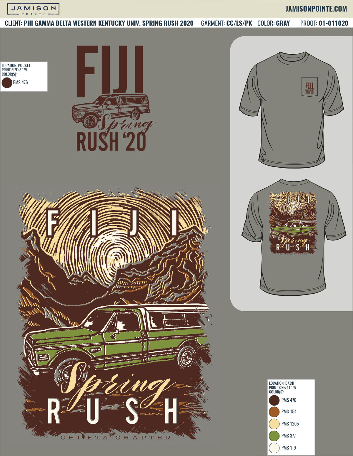 Phi Gamma Delta Western Kentucky University Spring Rush T-Shirt
