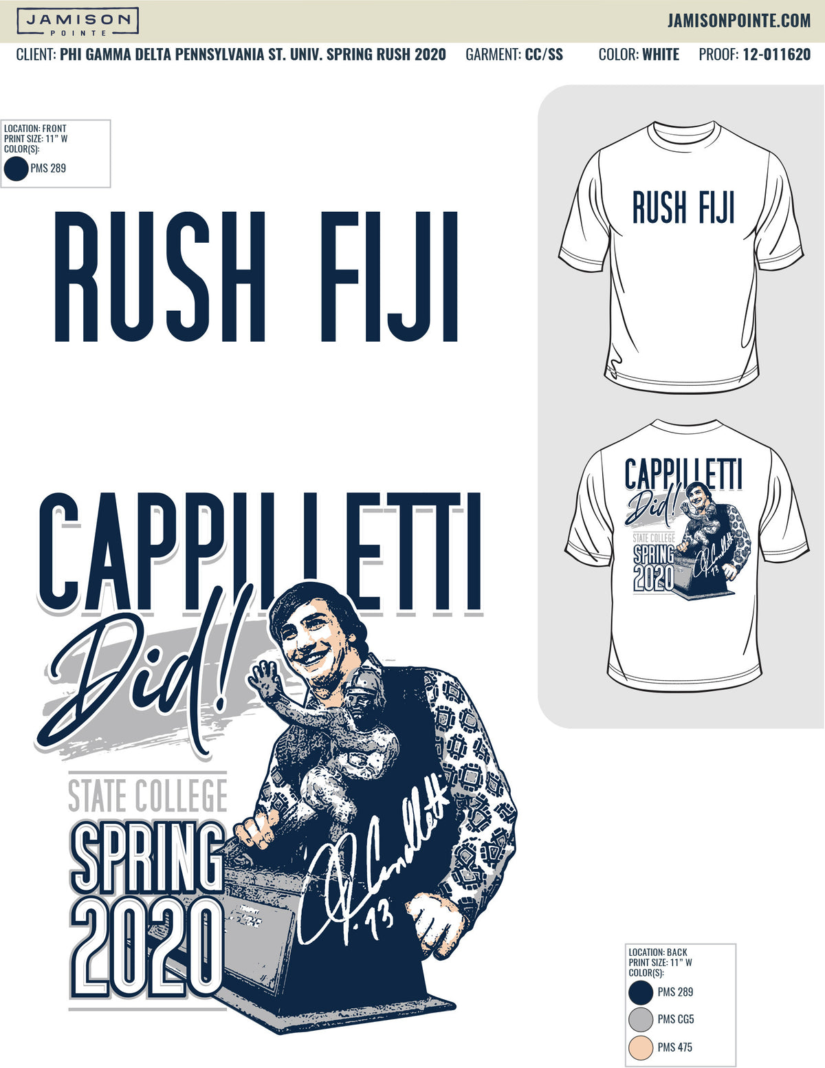 Phi Gamma Delta Pennsylvania State University Spring Rush T-Shirt