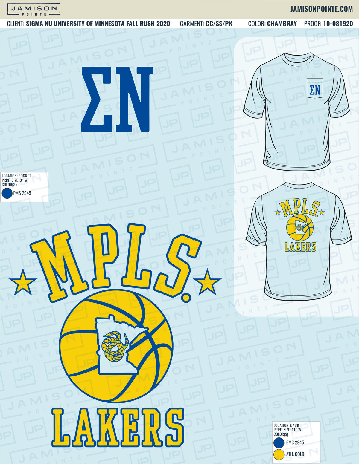 Sigma Nu University of Minnesota Fall Rush T-Shirt