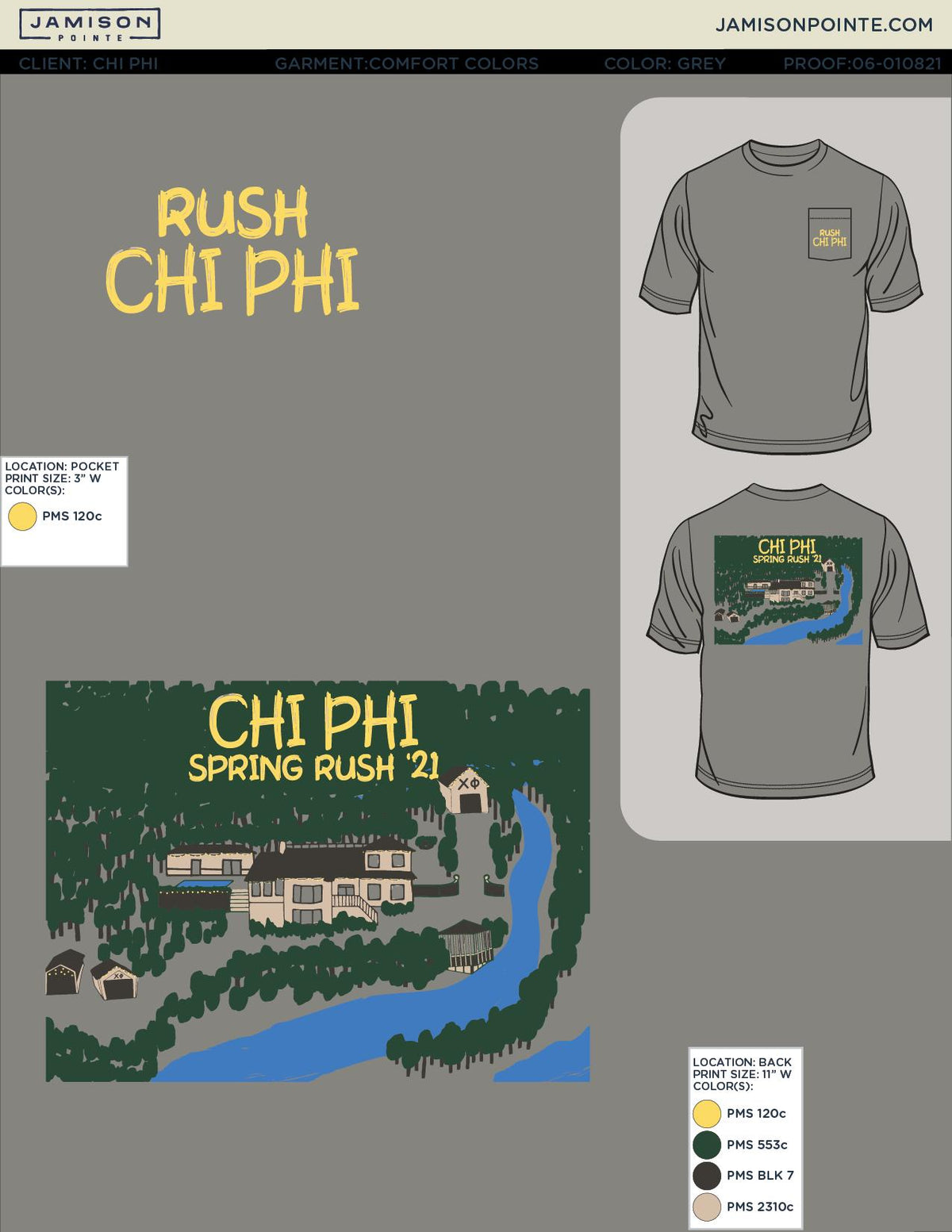 Chi Phi Clemson University Spring Rush T-Shirt