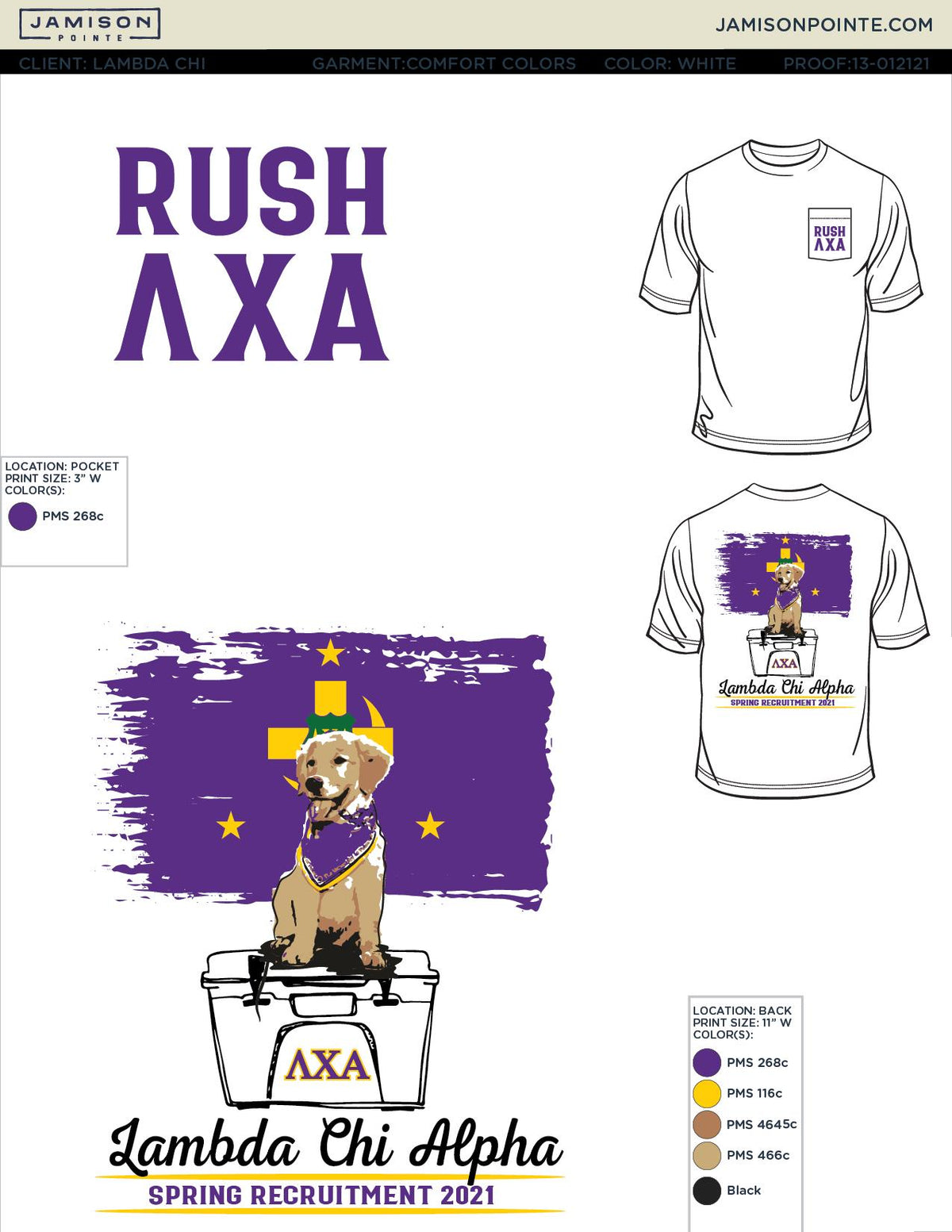 Lambda Chi Alpha University of Tulsa Spring Rush T-Shirt