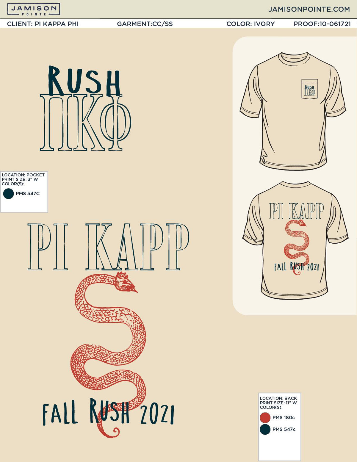 Pi Kappa Phi Florida Atlantic University Fall Rush T-Shirt