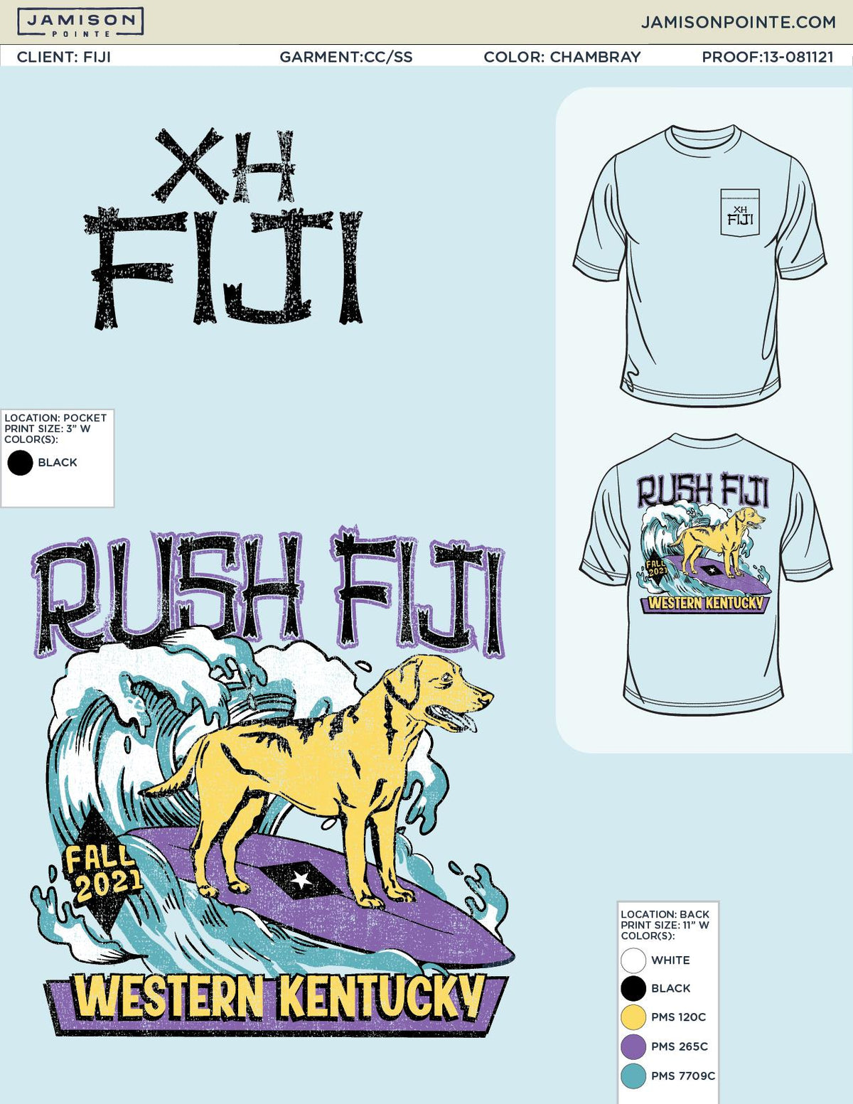 Phi Gamma Delta Western Kentucky University Dog Rush T-Shirt