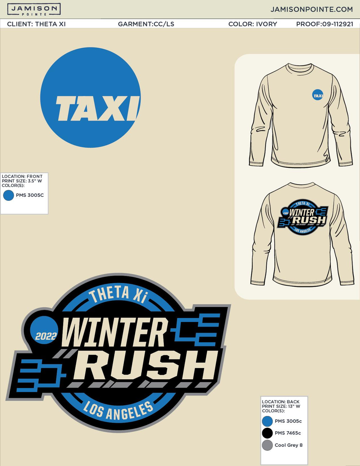 Theta Xi University of California Los Angeles Winter Rush T-Shirt