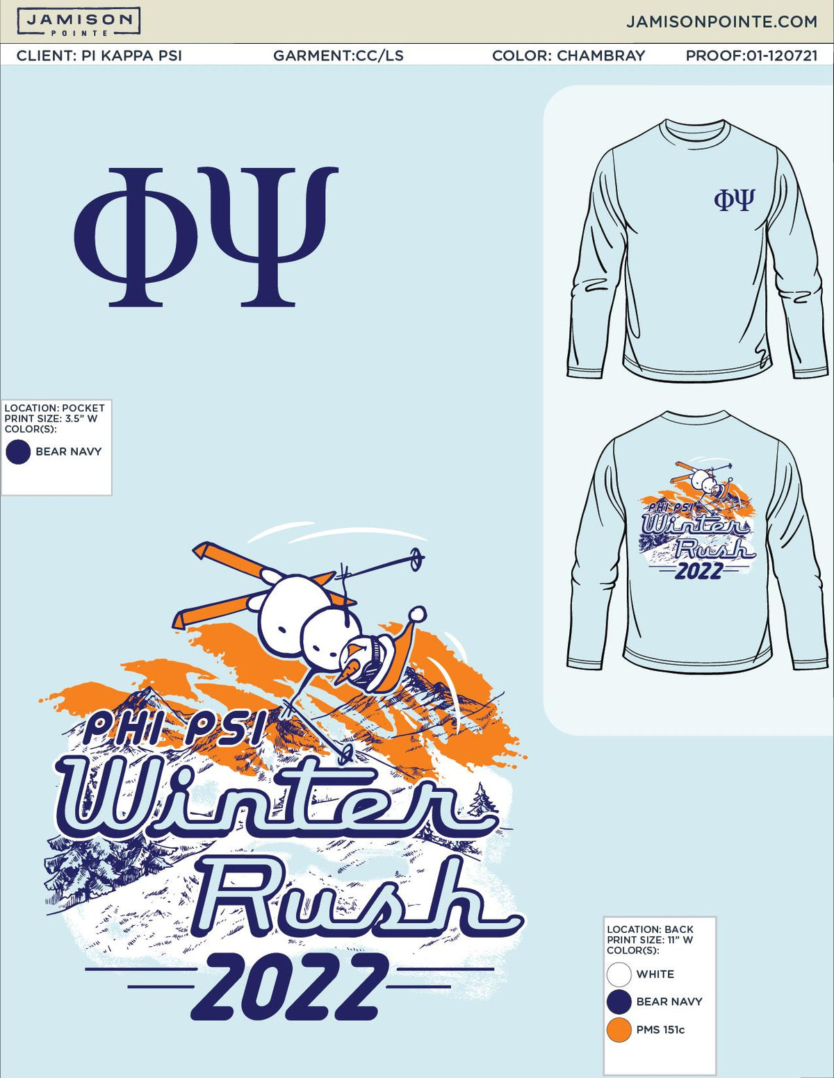 Phi Kappa Psi University of California Los Angeles Winter T-Shirt