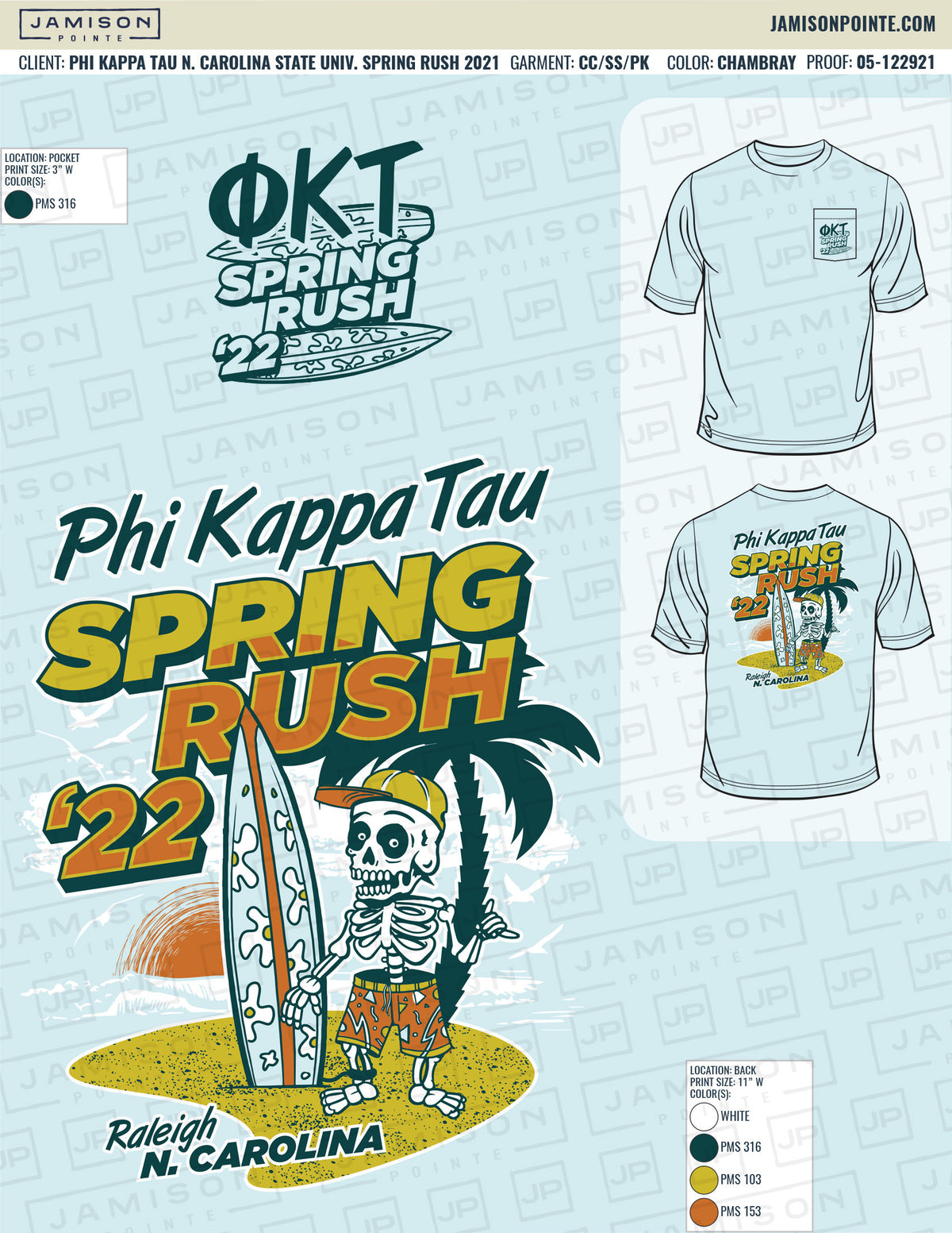 Phi Kappa Tau North Carolina State University Spring Rush T-Shirt