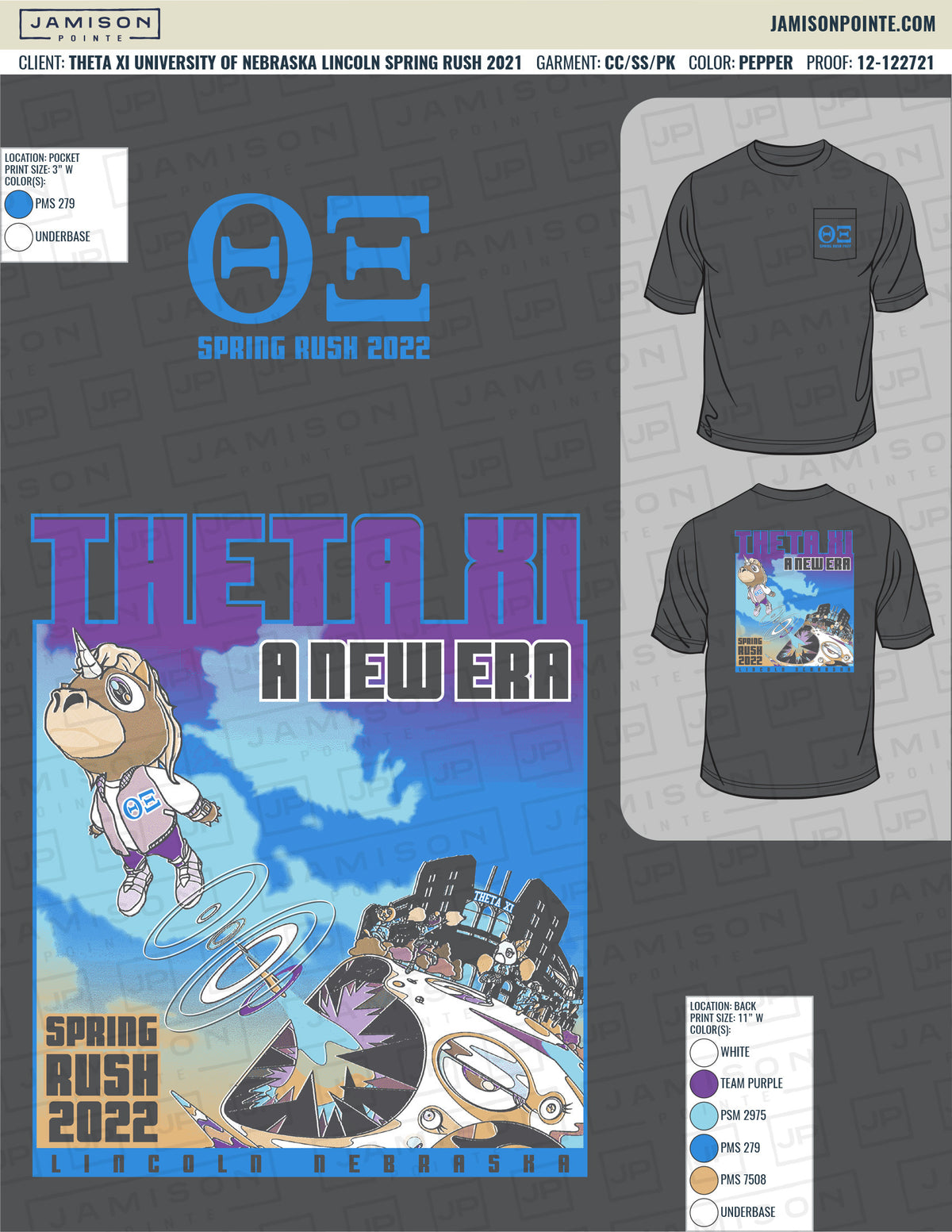 Theta Xi University of Nebraska Lincoln Spring Rush T-Shirt