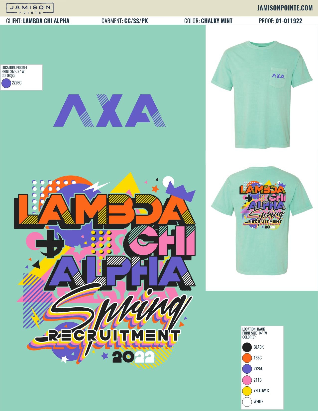 Lambda Chi Alpha University of Tulsa 90s Recruitment Tee - Jamison