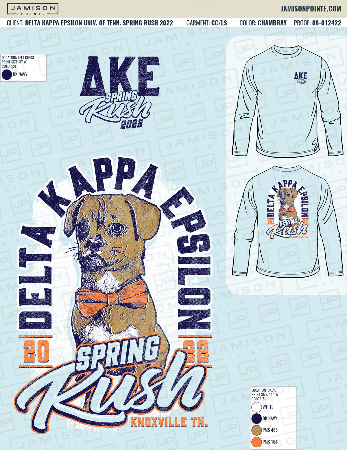 Delta Kappa Epsilon University of Tennessee Spring Rush T-Shirt