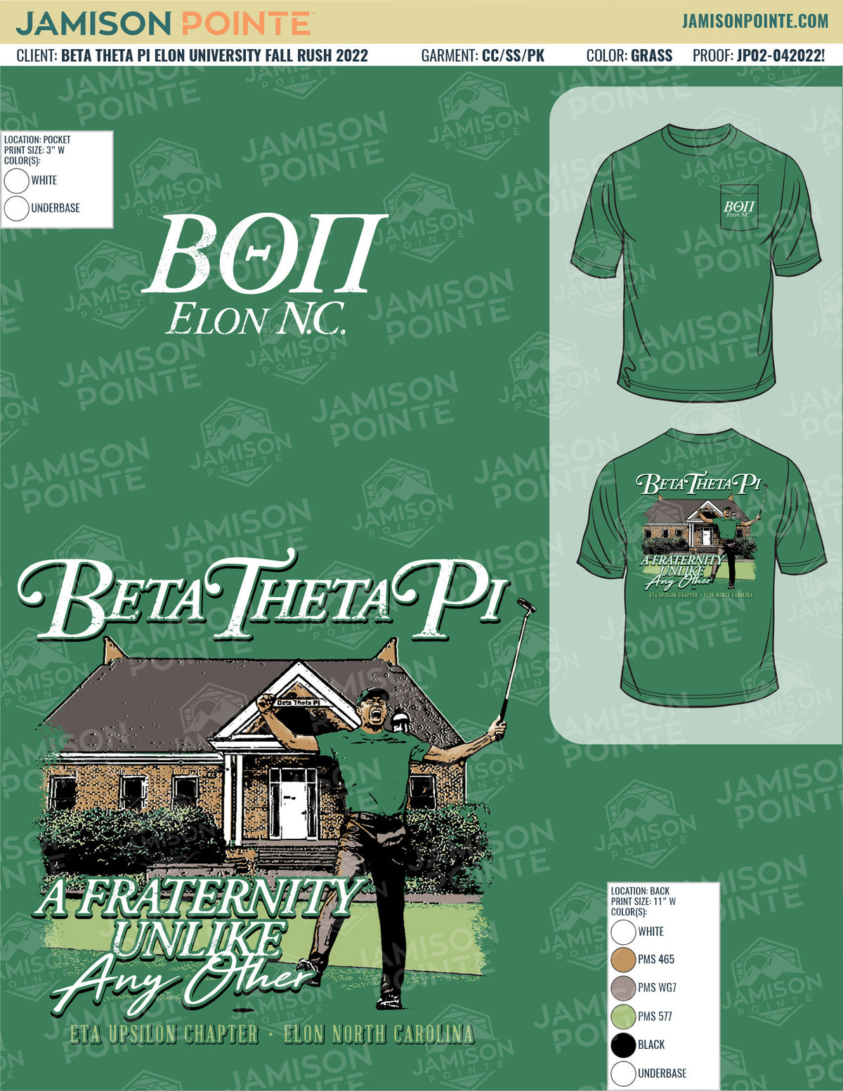 Beta Theta Pi Elon University Fall Rush T-Shirt