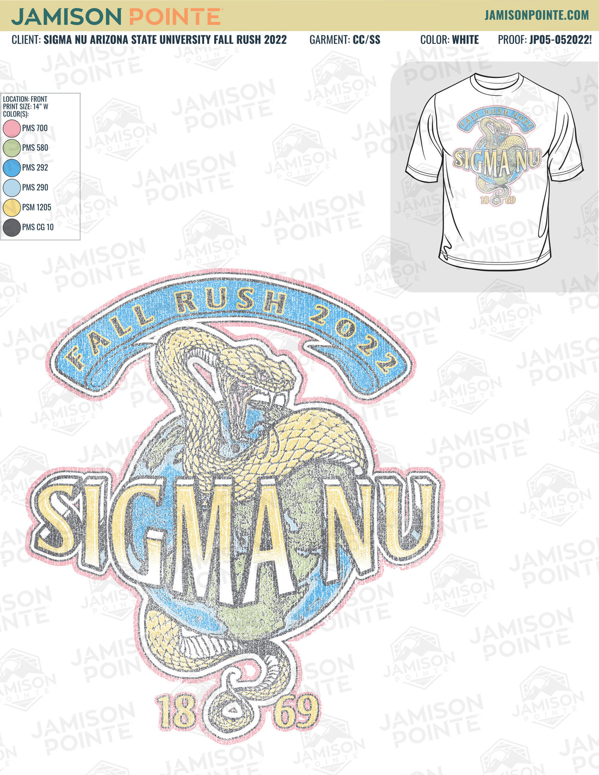 Sigma Nu Arizona State University Fall Rush T-Shirt