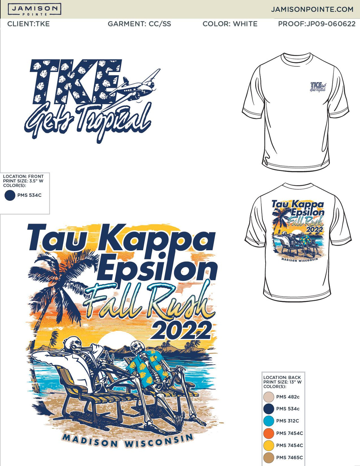 Tau Kappa Epsilon University of Wisconsin-Madison Fall Rush T-Shirt