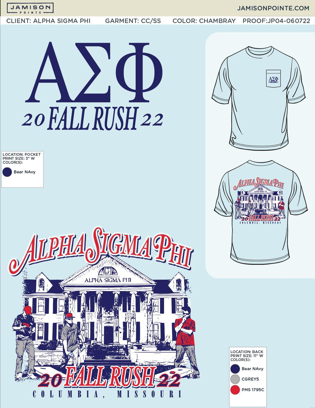 Alpha Sigma Phi University of Missouri Fall Rush T-Shirt