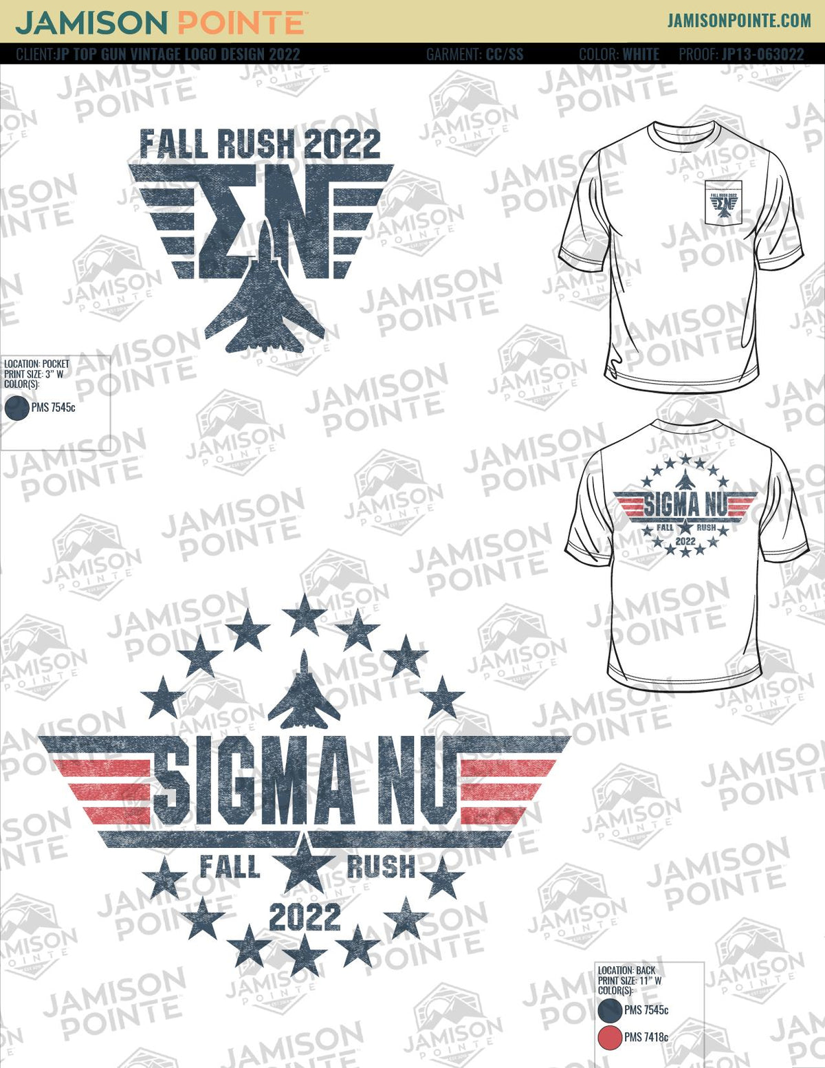 Sigma Nu Top Gun Vintage Logo Design T-Shirt