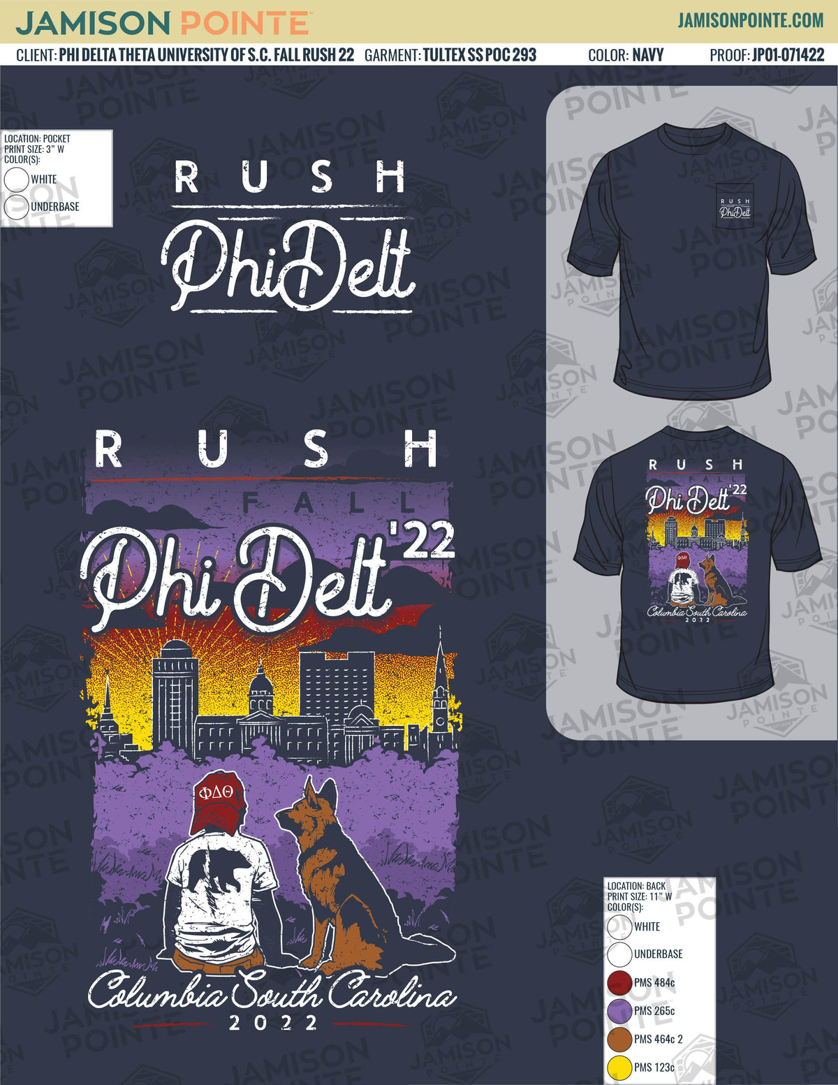 Phi Delta Theta University of South Carolina Fall Rush T-Shirt