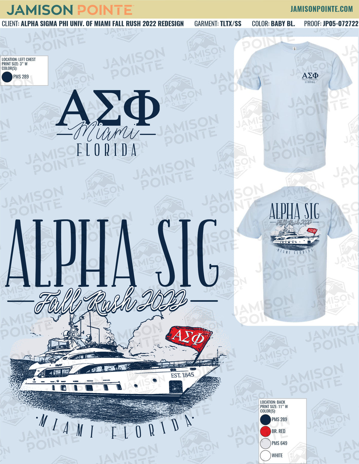 Alpha Sigma Phi University of Miami Fall Rush T-Shirt