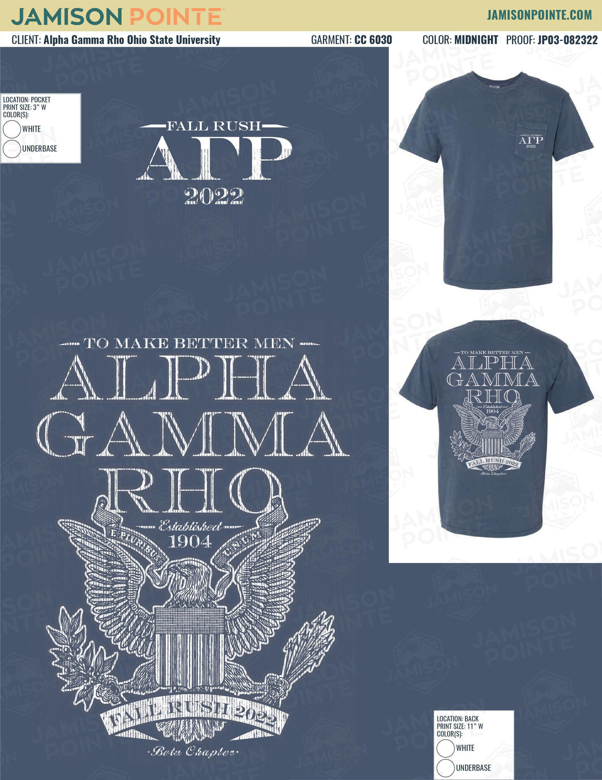 Alpha Gamma Rho Ohio State University Fall Rush T-Shirt