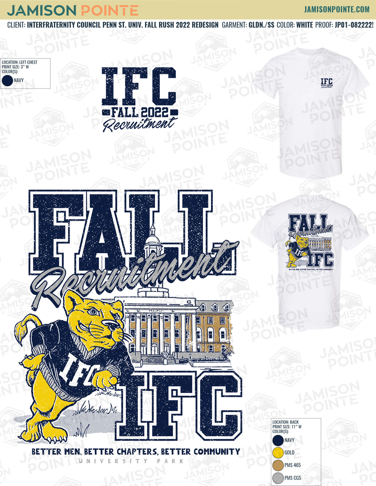 Interfraternity Council Penn State University Fall Rush T-Shirt