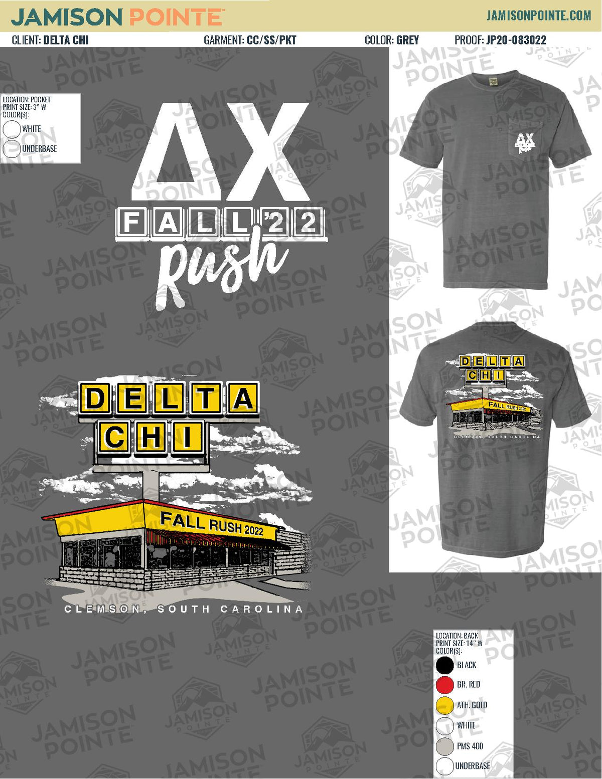 Delta Chi Clemson University Fall Rush T-Shirt