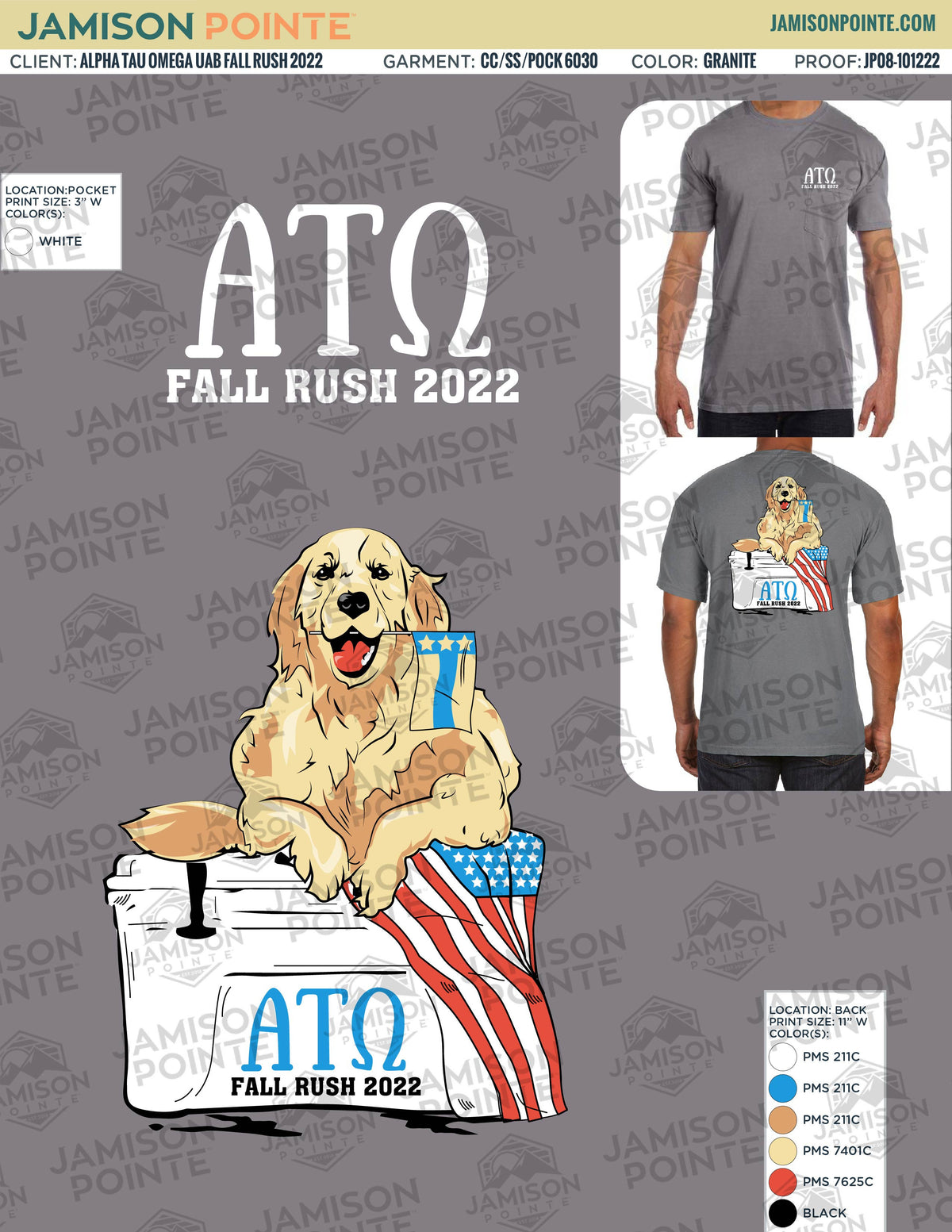 Alpha Tau Omega University of Alabama at Birmingham Fall Rush T-Shirt