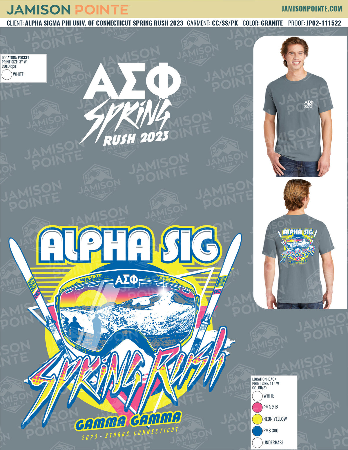 Alpha Sigma Phi University of Connecticut Spring Rush T-Shirt