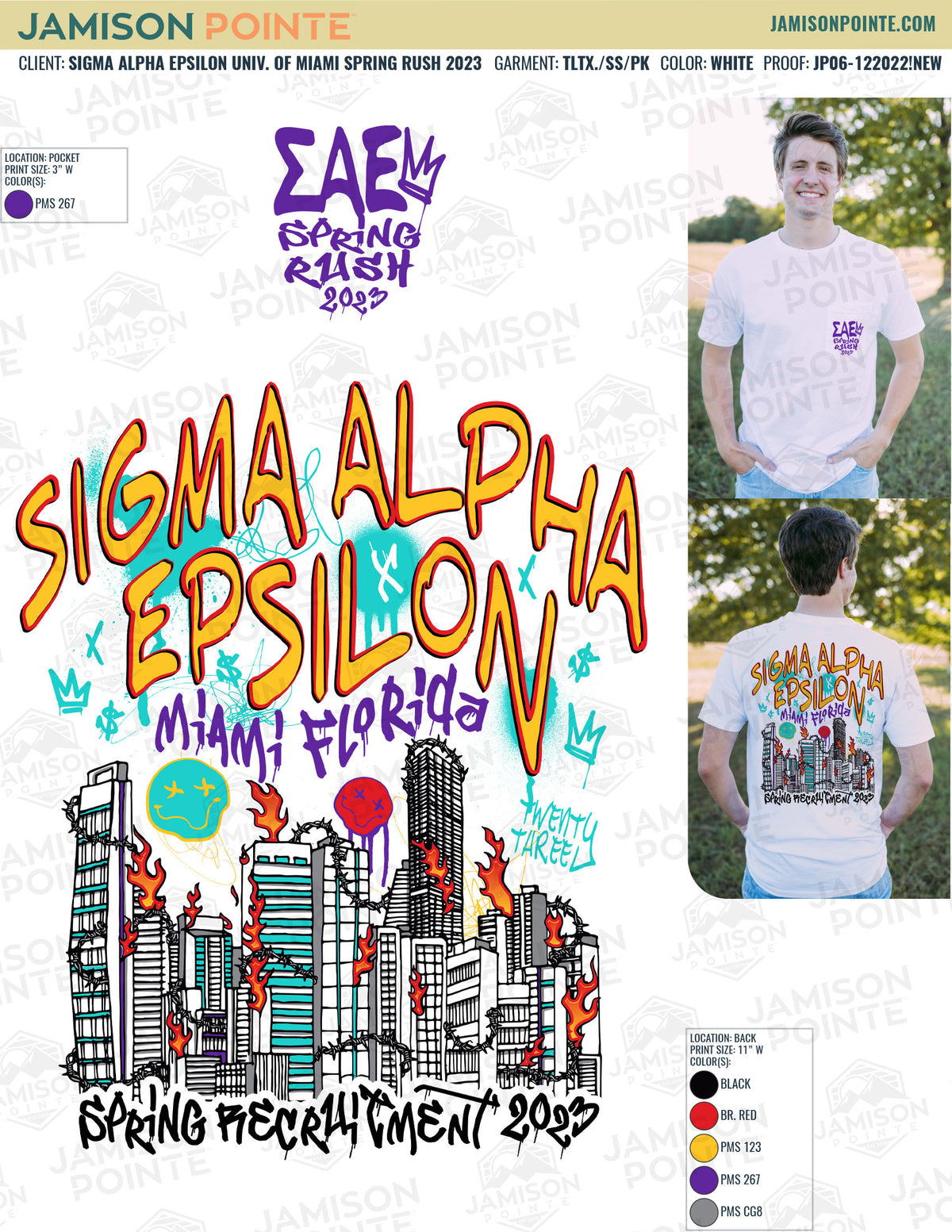 Sigma Alpha Epsilon University of Miami Spring Rush T-Shirt