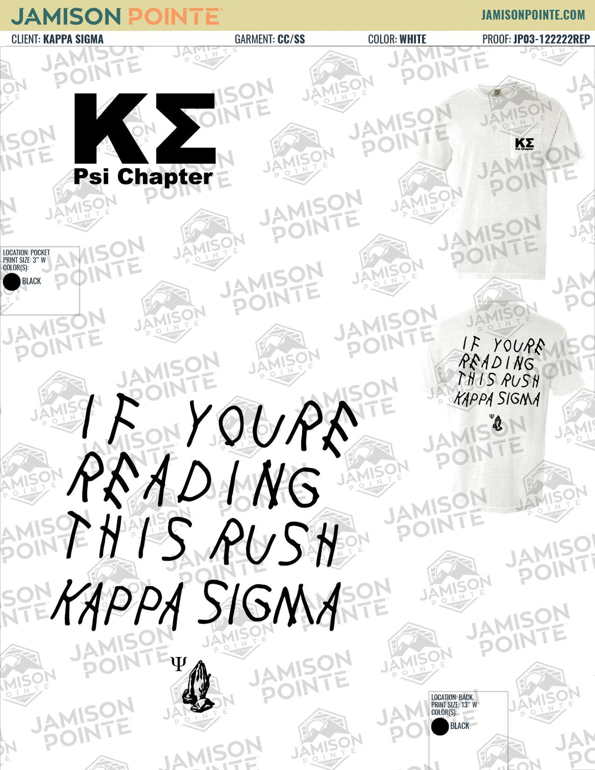 Kappa Sigma University of Maine Spring Rush T-Shirt