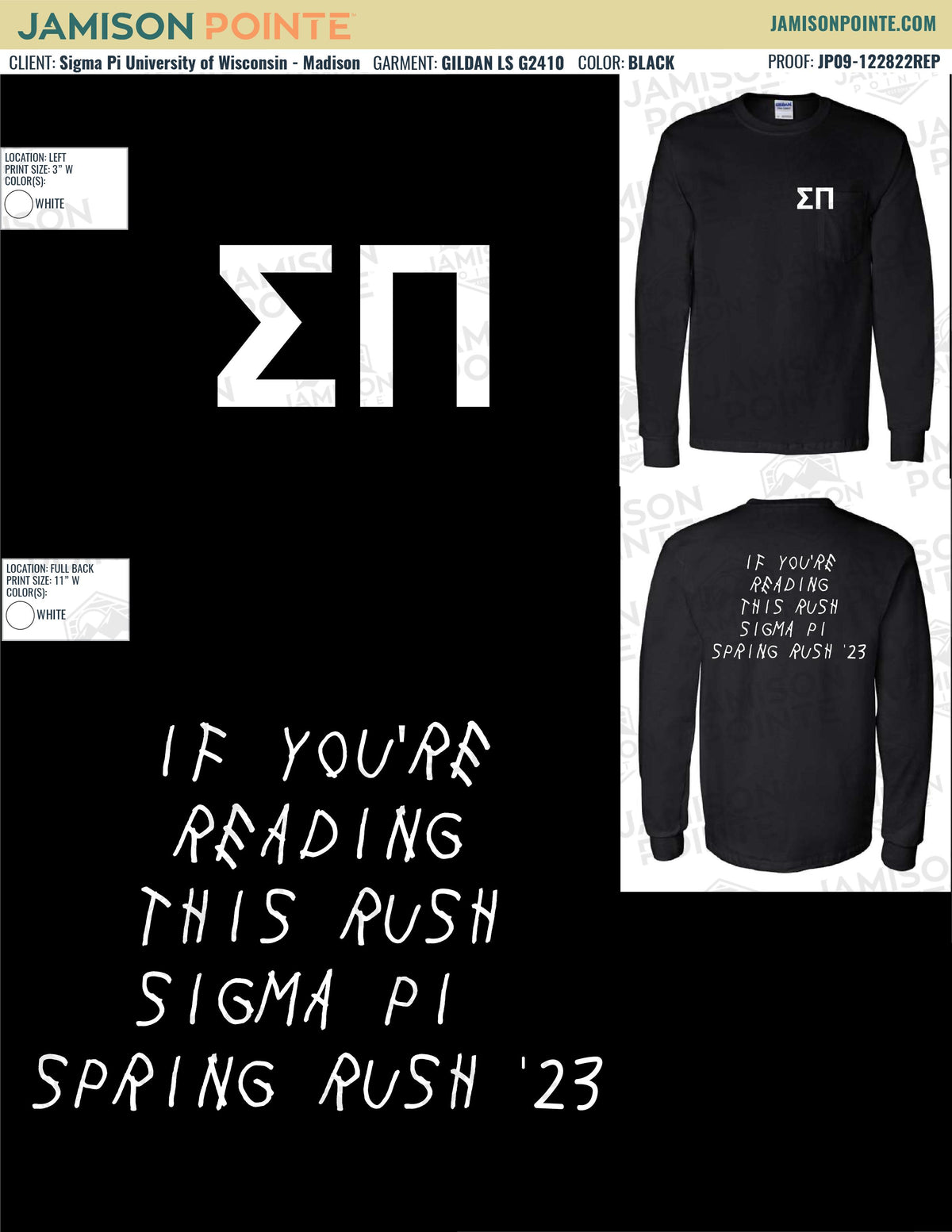 Sigma Pi University of Wisconsin - Madison Spring Rush T-Shirt