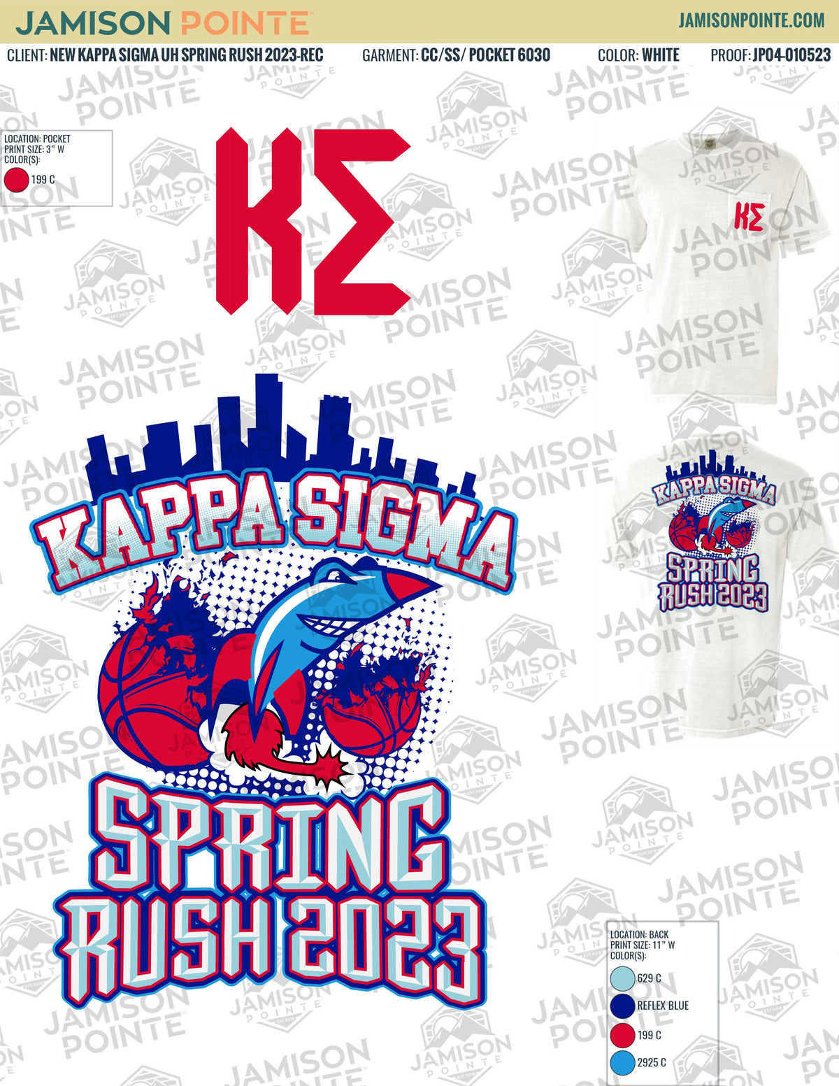 Kappa Sigma University of Houston Spring Rush T-Shirt