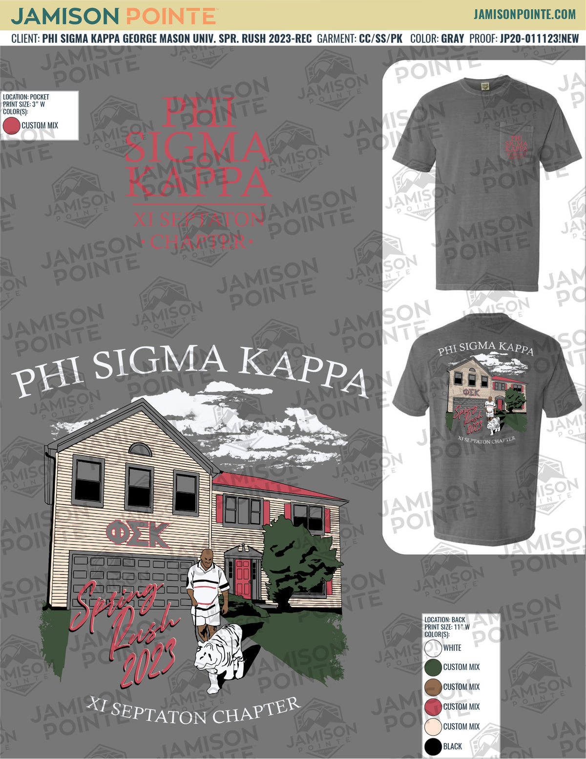 Phi Sigma Kappa George Mason University Spring Rush T-Shirt