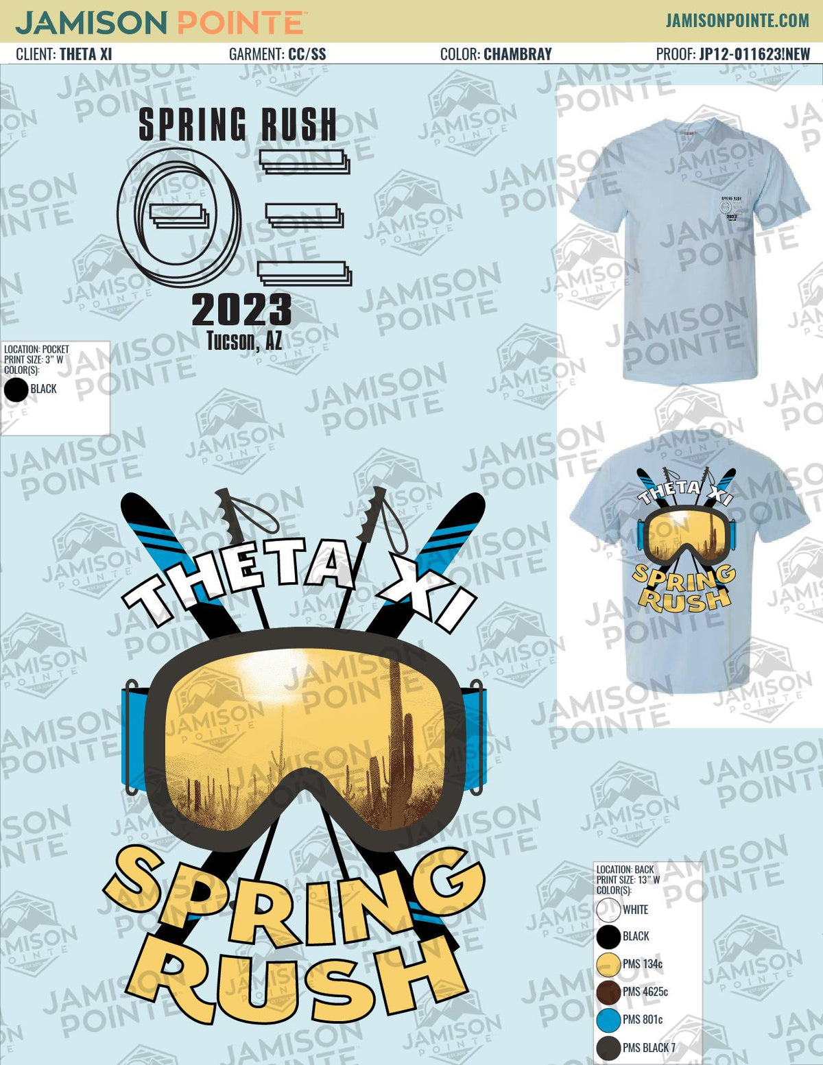 Theta Xi University of Arizona Spring Rush T-Shirt