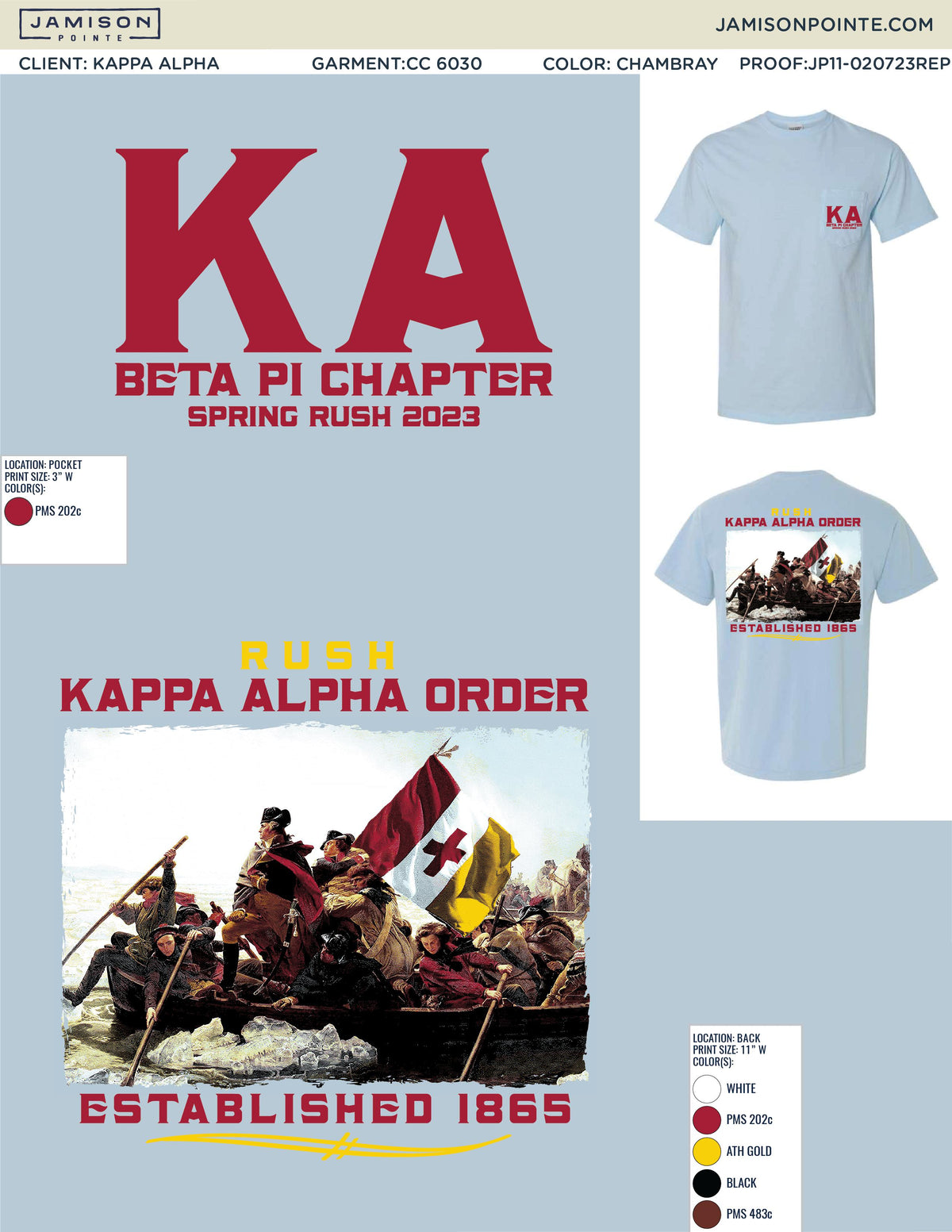 Kappa Alpha Order Presbyterian College Spring Rush T-Shirt