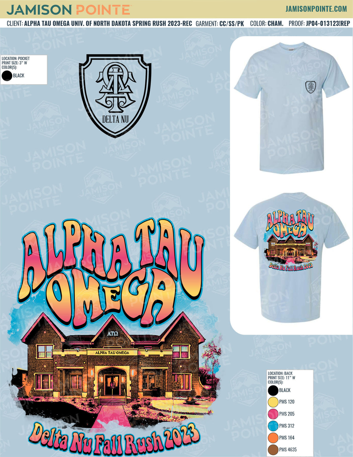 Alpha Tau Omega University of North Dakota Spring Rush T-Shirt