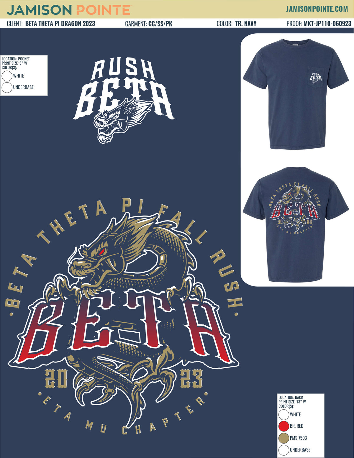 Beta Theta Pi Dragon T-Shirt