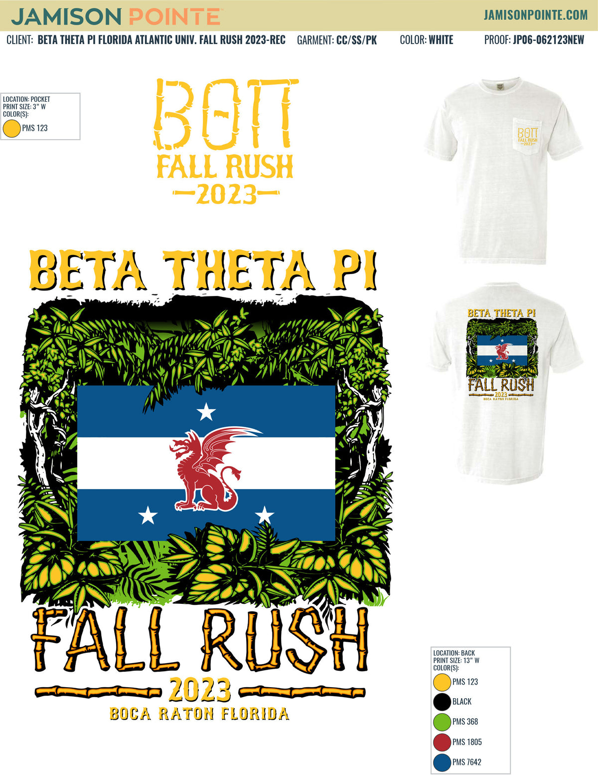 Beta Theta Pi Florida Atlantic University Fall Rush T-Shirt
