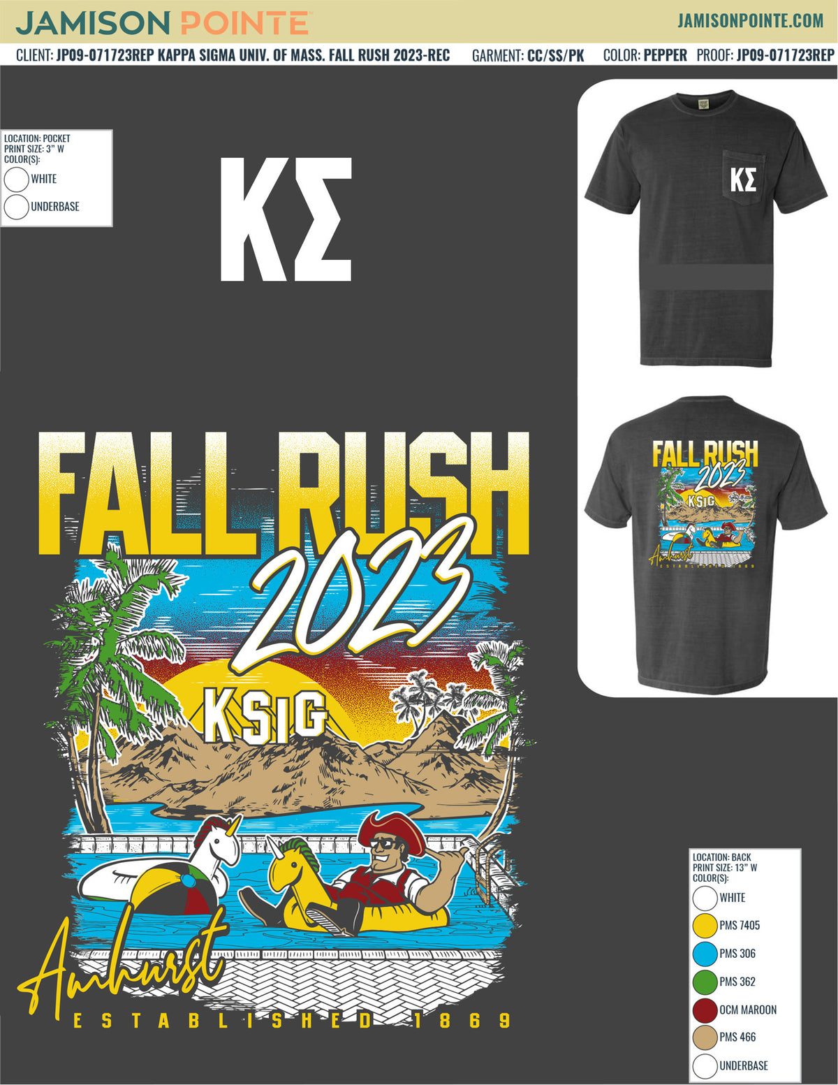 Kappa Sigma University of Massachusetts Fall Rush T-Shirt