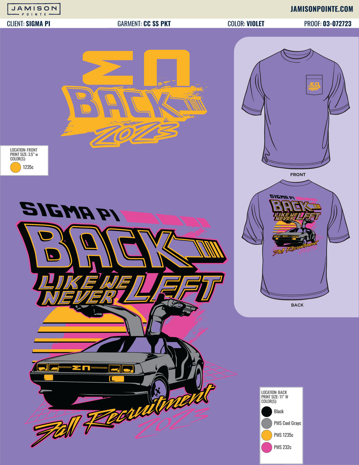 Sigma Pi Oakland University Fall Rush T-Shirt