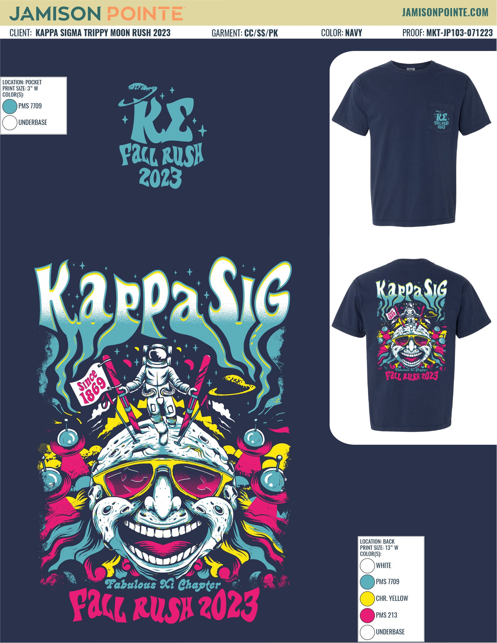 Kappa Sigma Trippy Moon Rush T-Shirt - Jamison Pointe