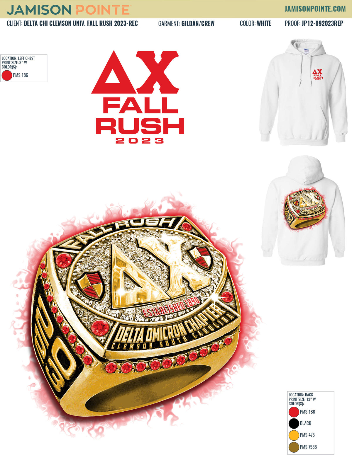 Delta Chi Clemson University Fall Rush T-Shirt