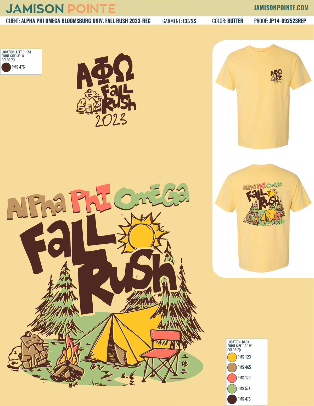Alpha Phi Omega Bloomsburg University Fall Rush T-Shirt