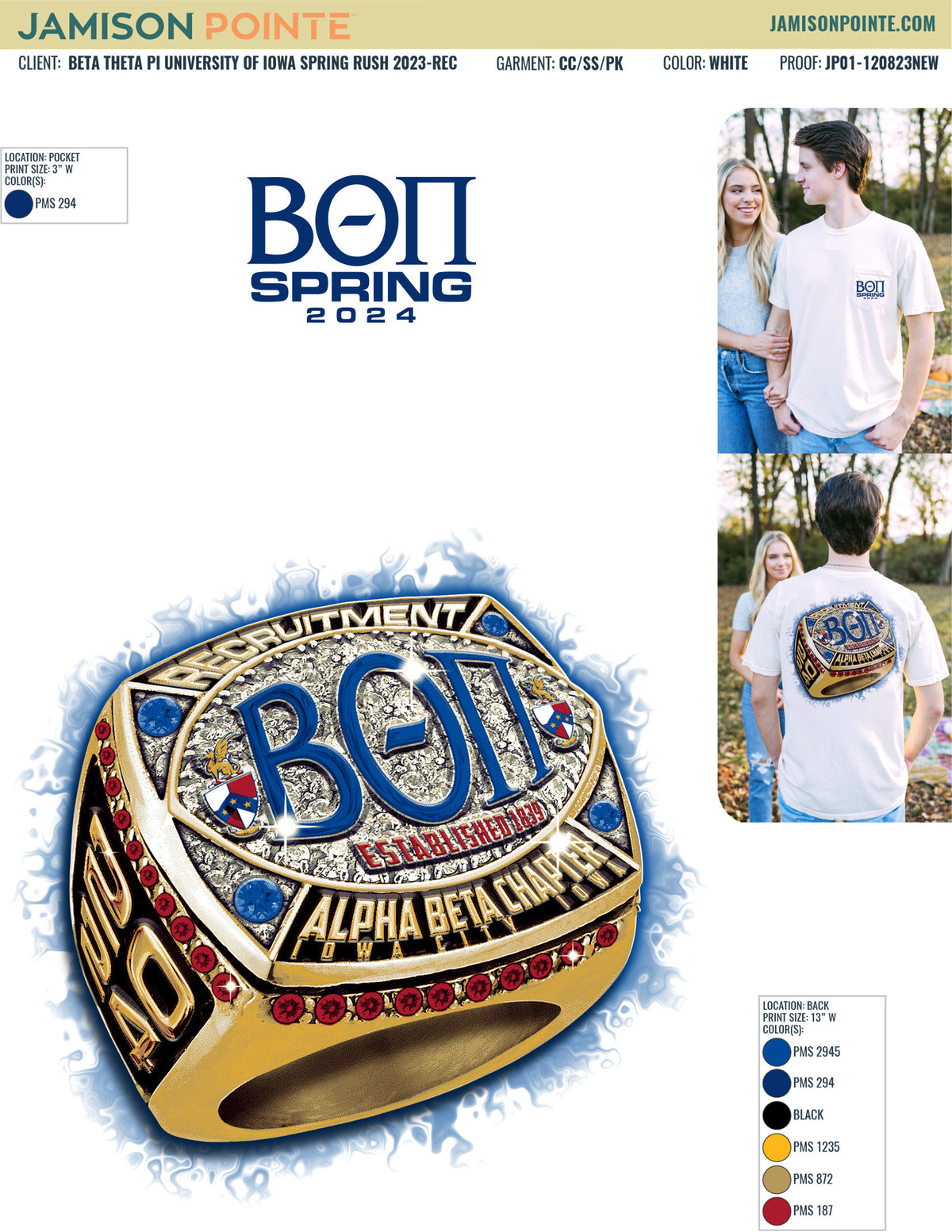 Beta Theta Pi University of Iowa Spring Rush T-Shirt
