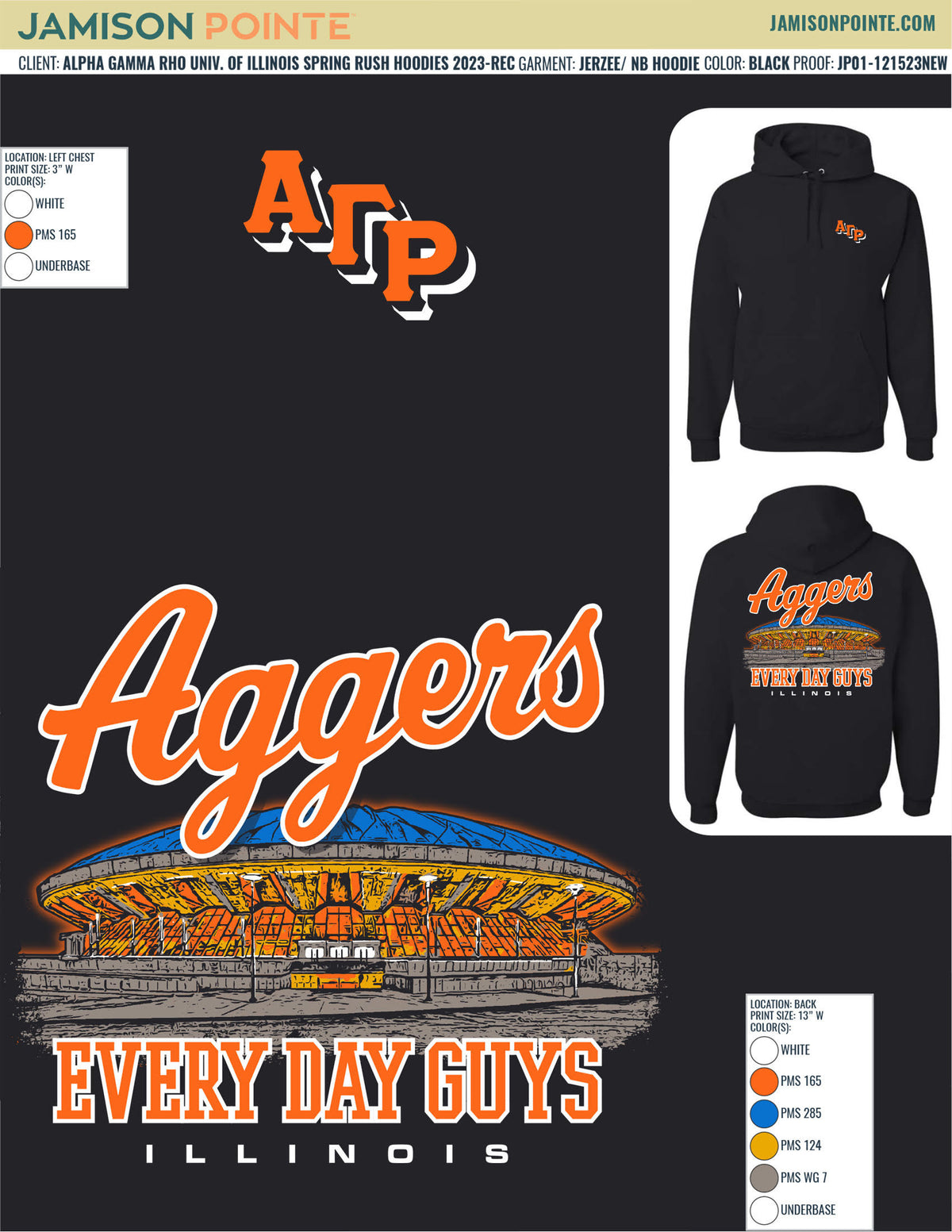 Alpha Gamma Rho University of Illinois Spring Rush Hoodies